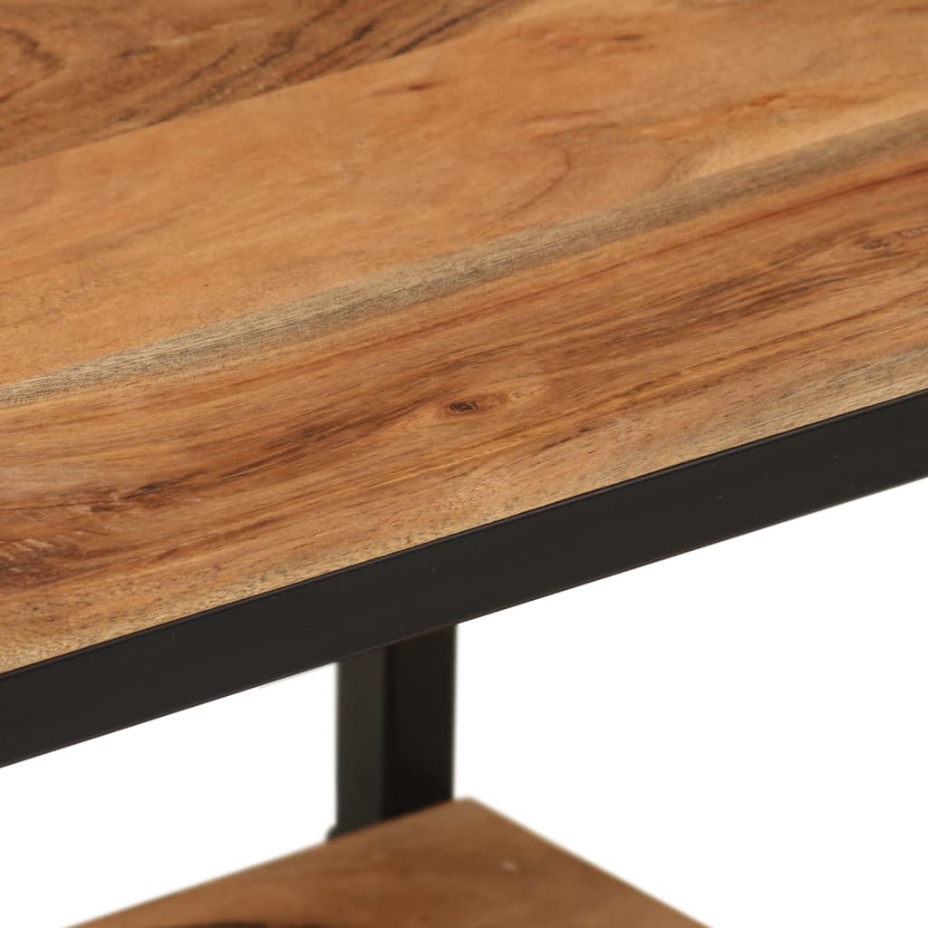 Wall Shelf 40X30X50 Cm Solid Wood Acacia And Iron