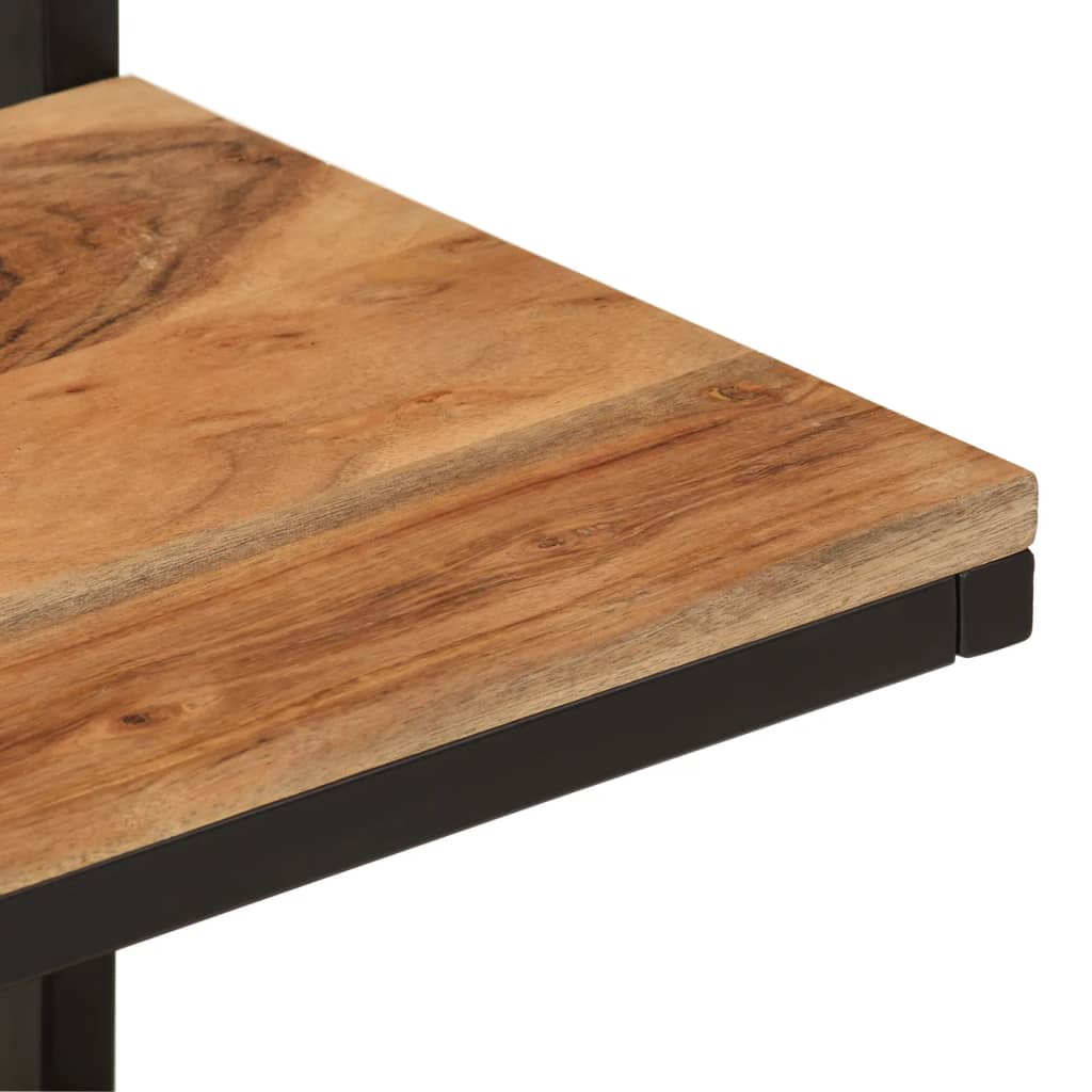 Wall Shelf 40X30X50 Cm Solid Wood Acacia And Iron