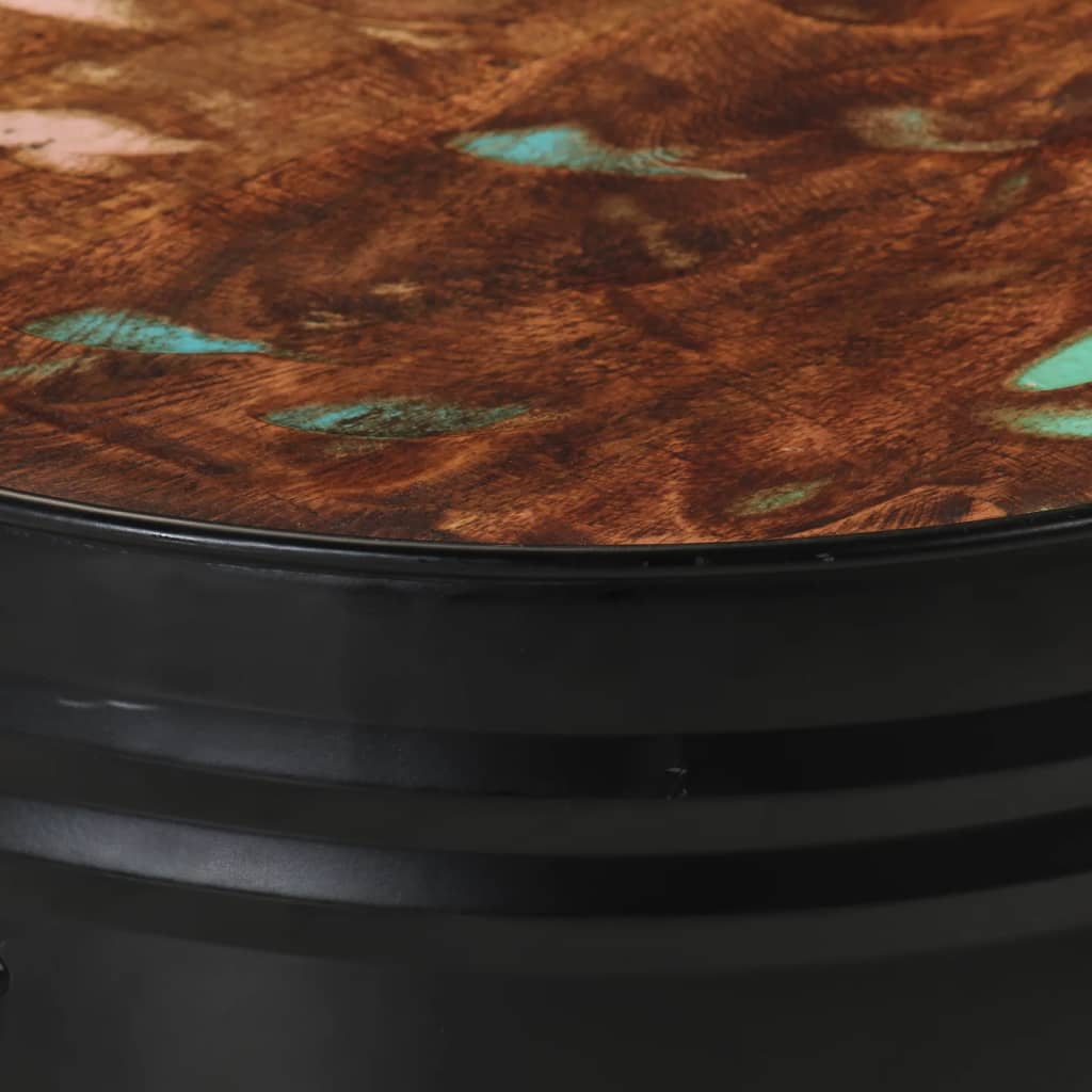 Bar Tables Drum Shape 3 Pcs Solid Wood Reclaimed