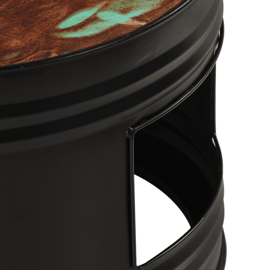 Bar Tables Drum Shape 3 Pcs Solid Wood Reclaimed