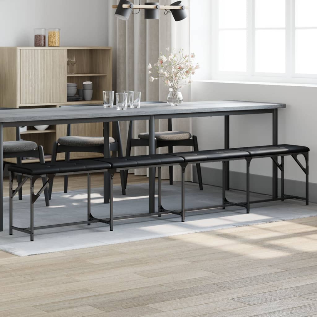 Dining Bench Steel And Fabric