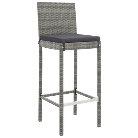 7 Piece Garden Bar Set With Cushions Poly Rattan