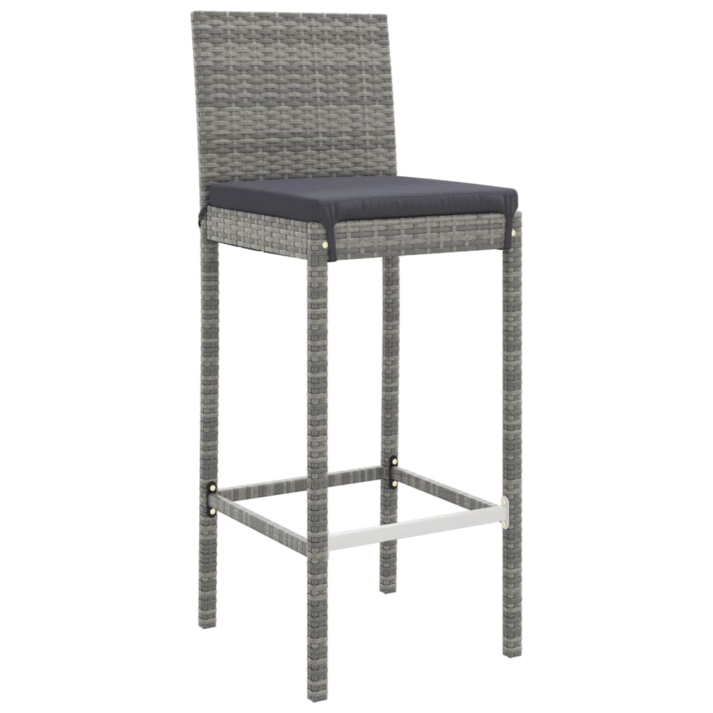 9 Piece Garden Bar Set With Cushions Poly Rattan