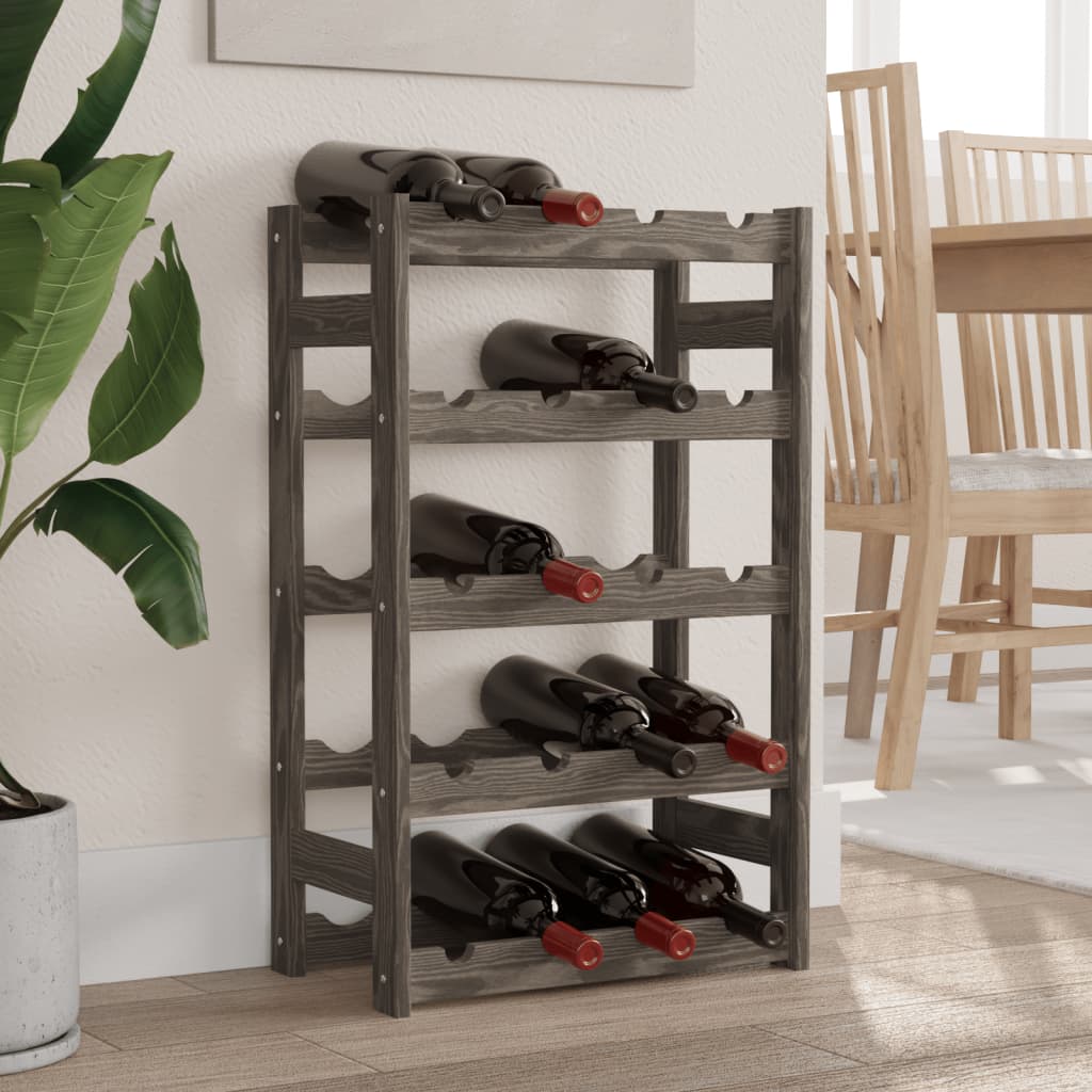 Wine Rack For 30 Bottles Pinewood