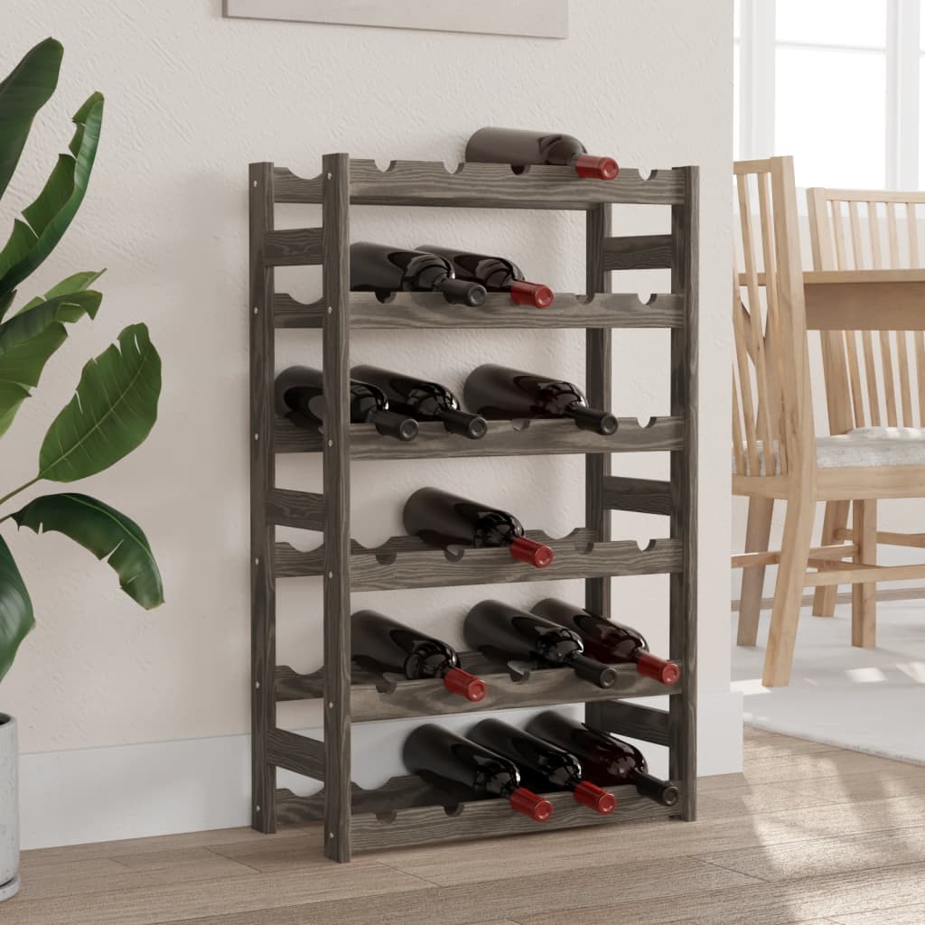 Wine Rack For 30 Bottles Pinewood