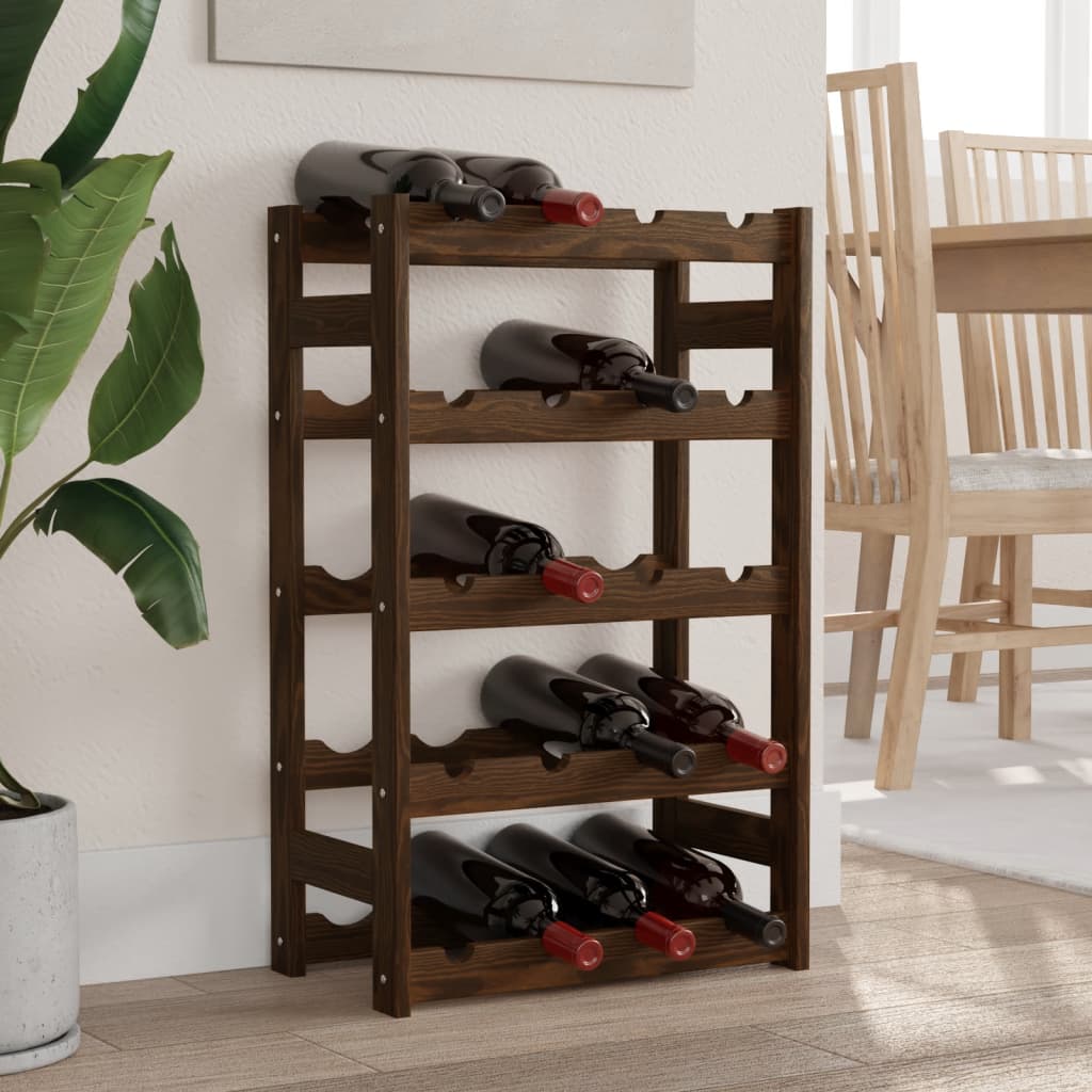 Wine Rack For 30 Bottles Pinewood