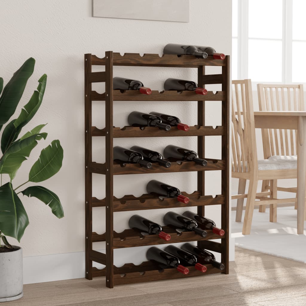 Wine Rack For 30 Bottles Pinewood
