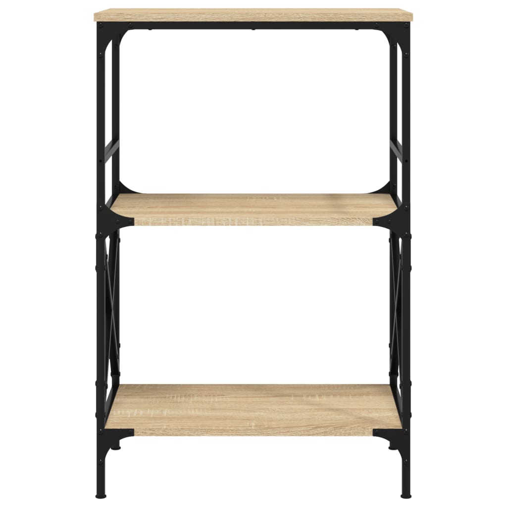 Bookcase 3-Tier 59X35X Engineered Wood