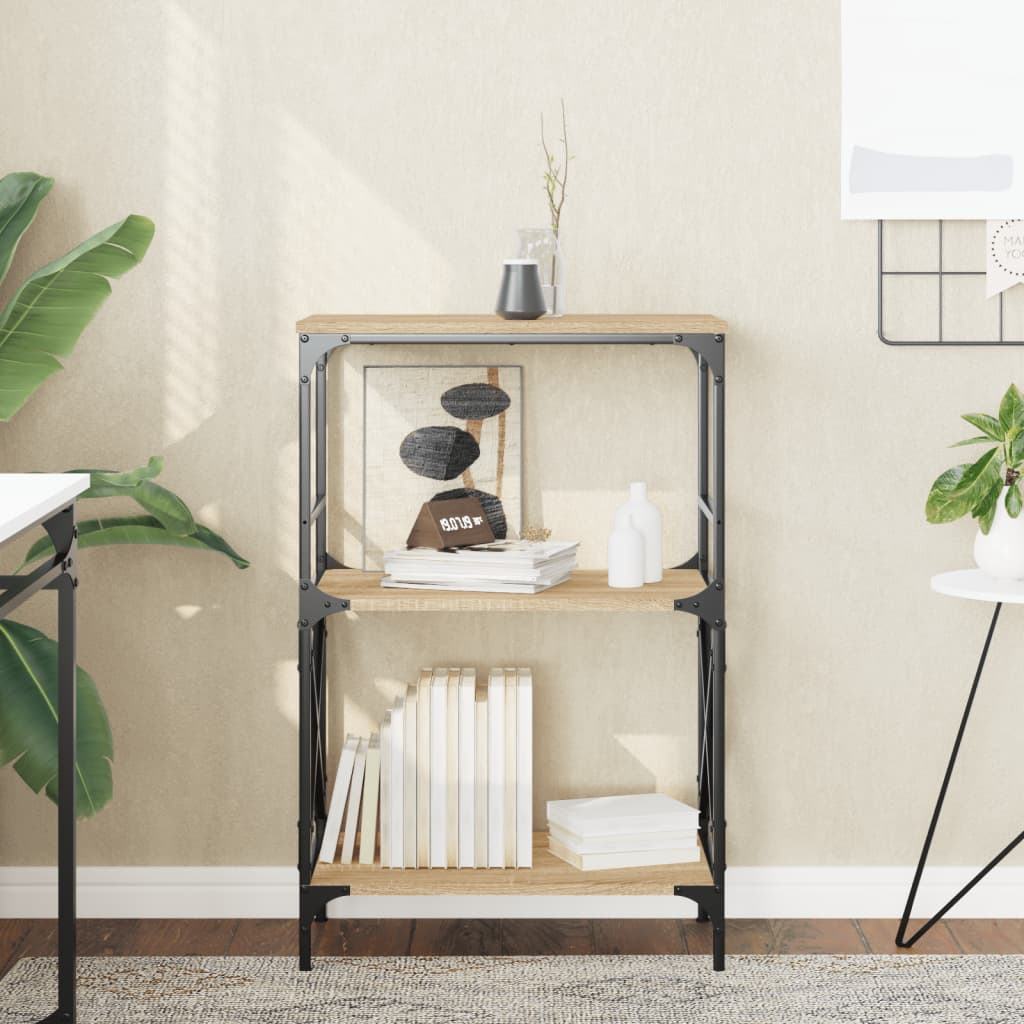 Bookcase 3-Tier 59X35X Engineered Wood