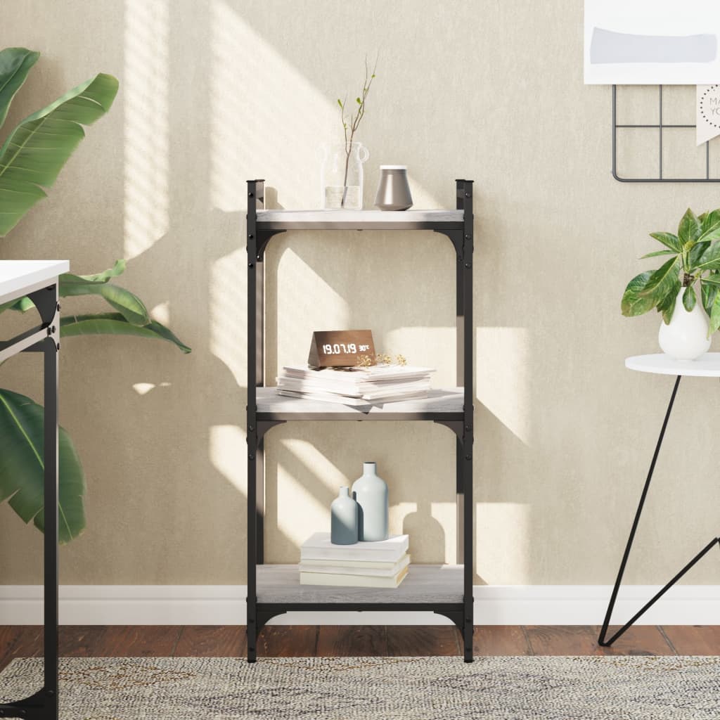 Bookcase 3-Tier 40X30X Engineered Wood