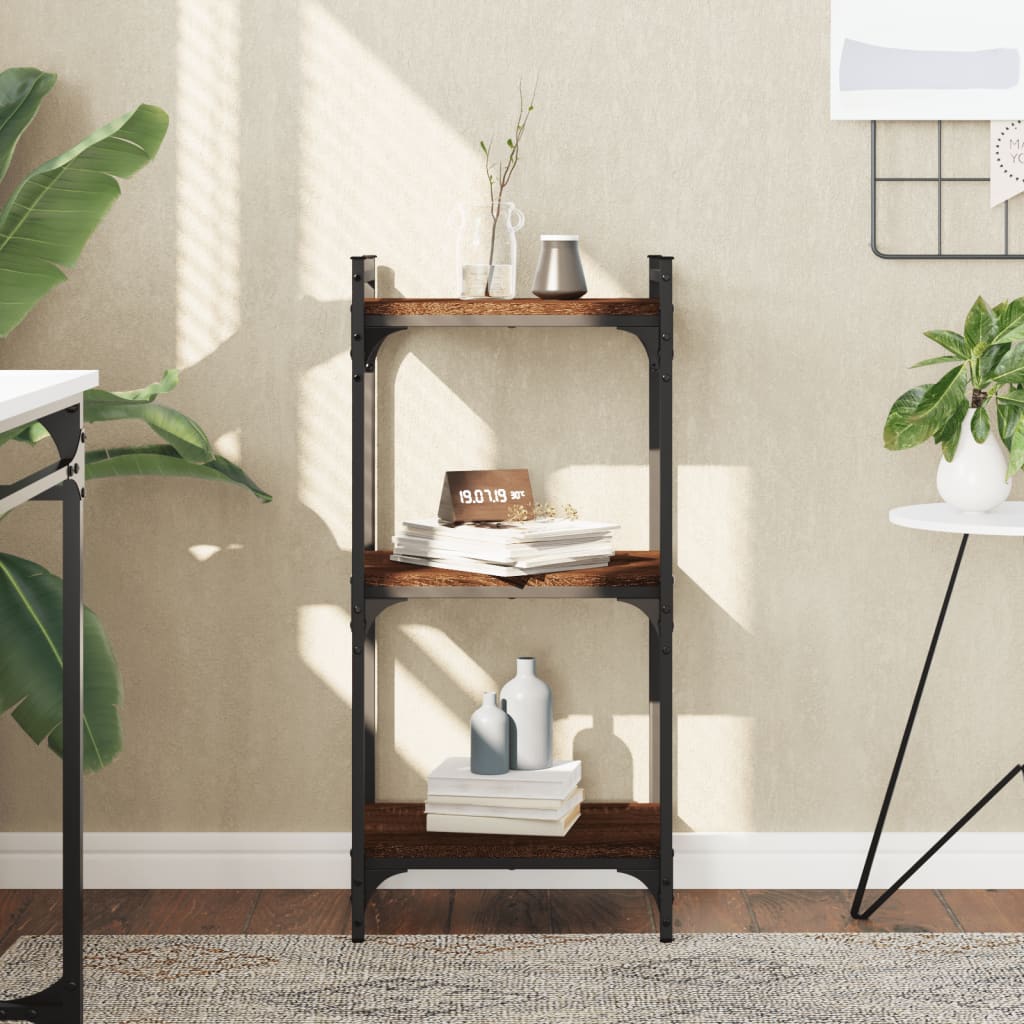 Bookcase 3-Tier 40X30X Engineered Wood