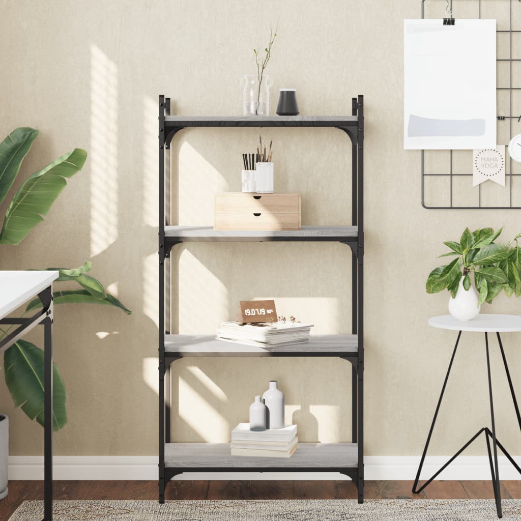 Bookcase 3-Tier 40X30X Engineered Wood