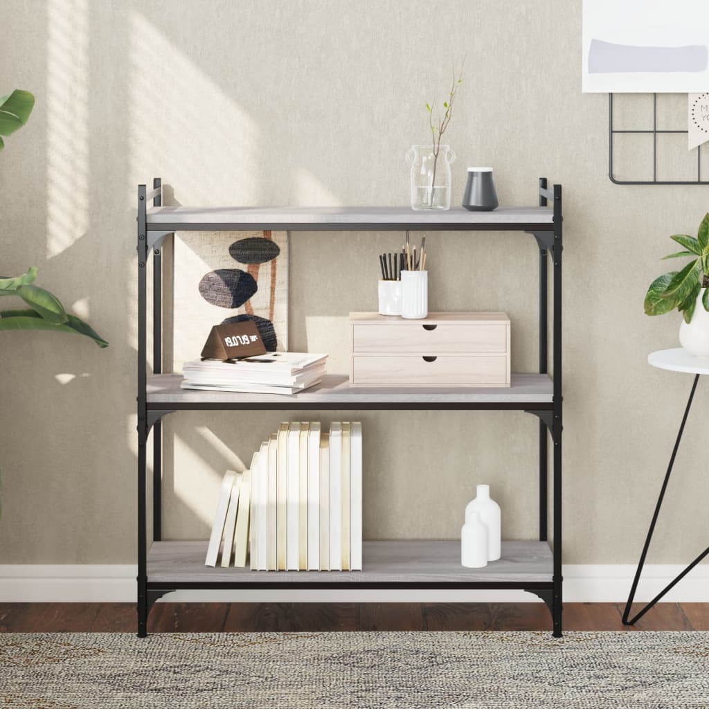 Bookcase 3-Tier 40X30X Engineered Wood
