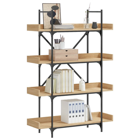 Bookcase 4-Tier 100X33X Engineered Wood