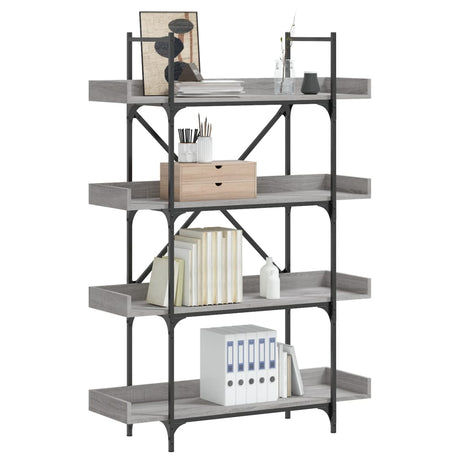 Bookcase 4-Tier 100X33X Engineered Wood