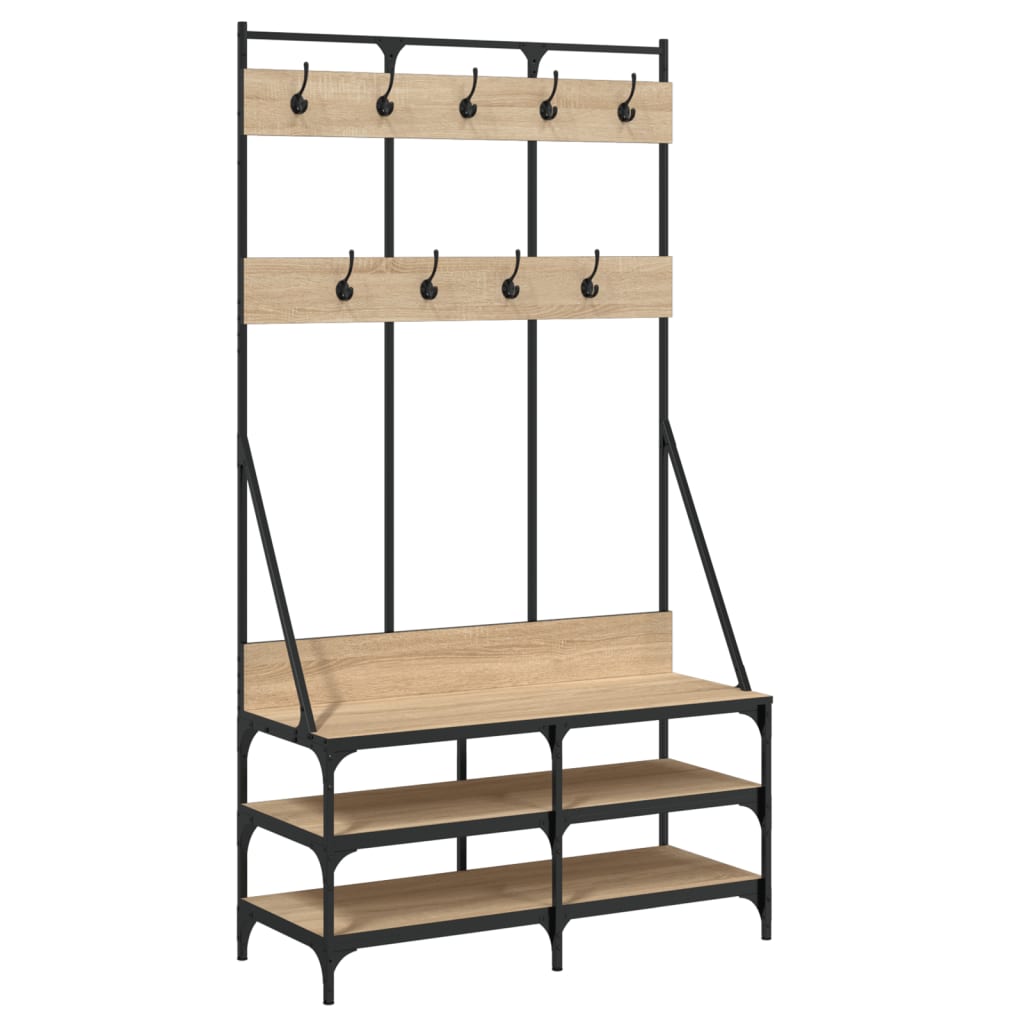 Clothes Rack With Shoe Storage 100X40X184 Cm