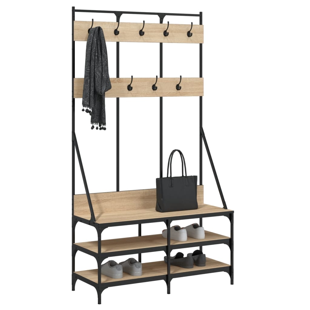 Clothes Rack With Shoe Storage 100X40X184 Cm