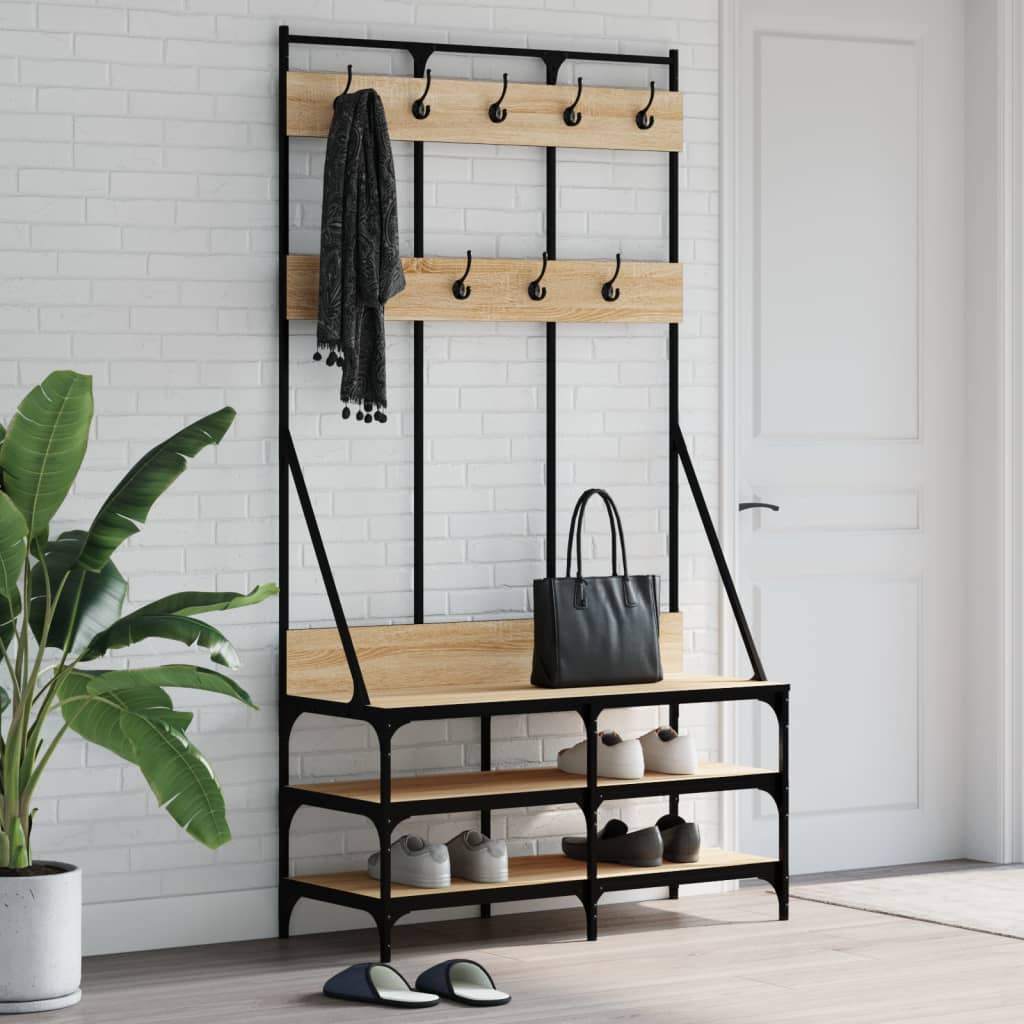 Clothes Rack With Shoe Storage 100X40X184 Cm