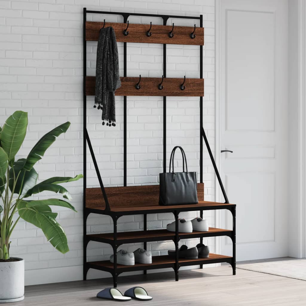 Clothes Rack With Shoe Storage 100X40X184 Cm