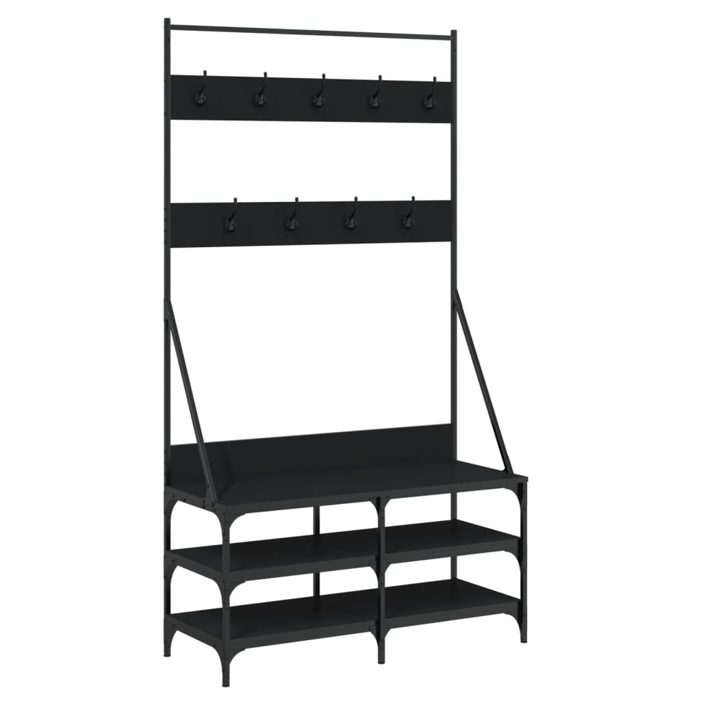Clothes Rack With Shoe Storage