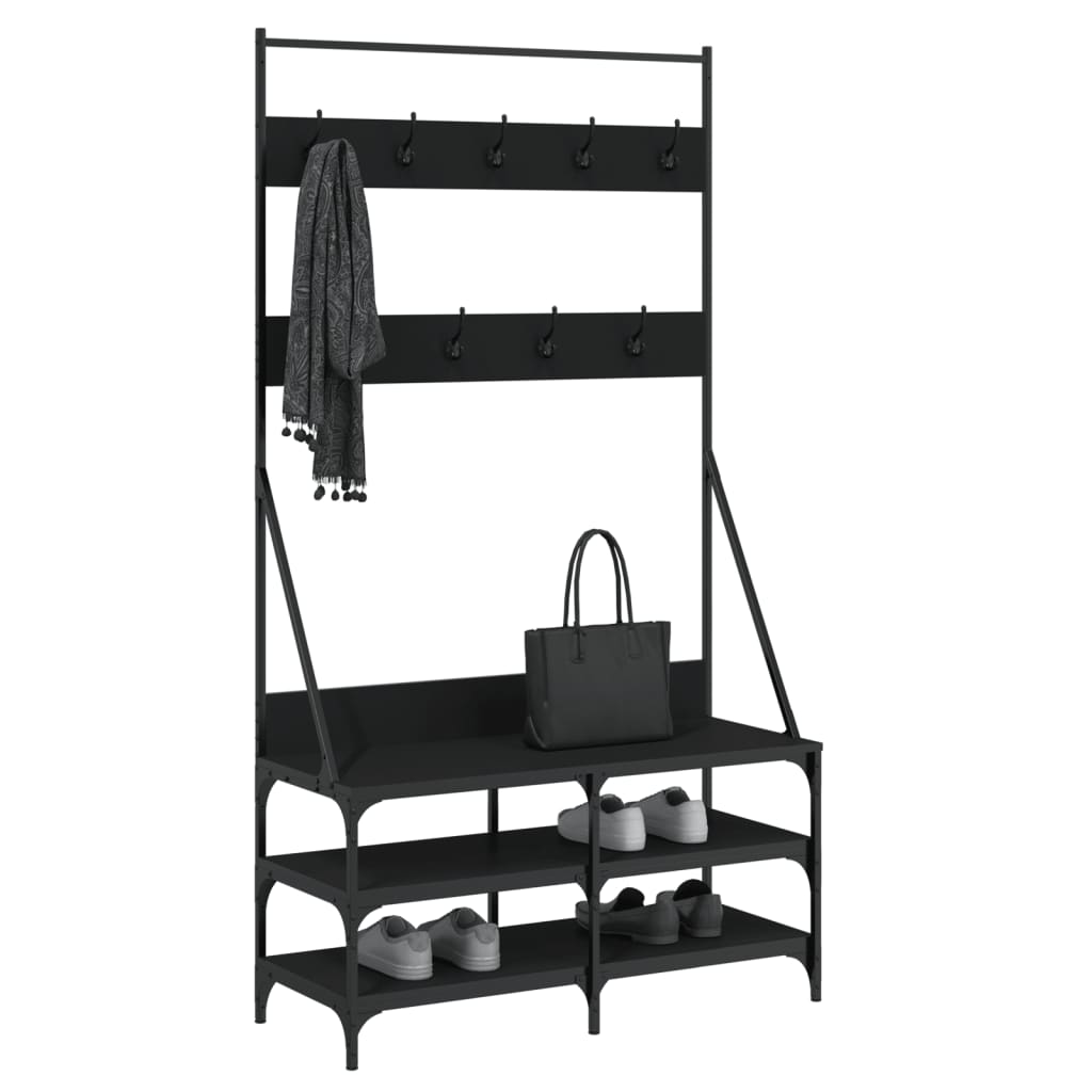 Clothes Rack With Shoe Storage