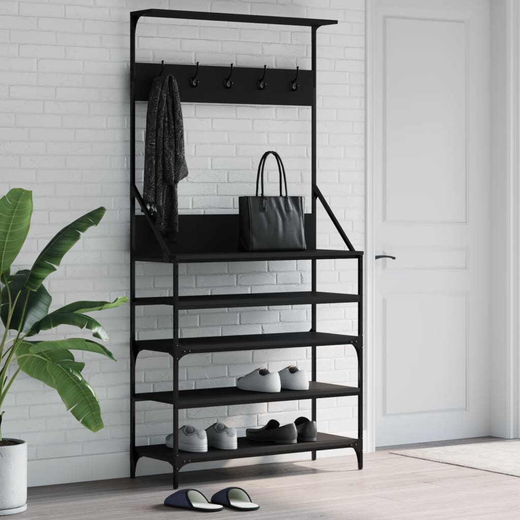 Clothes Rack With Shoe Storage