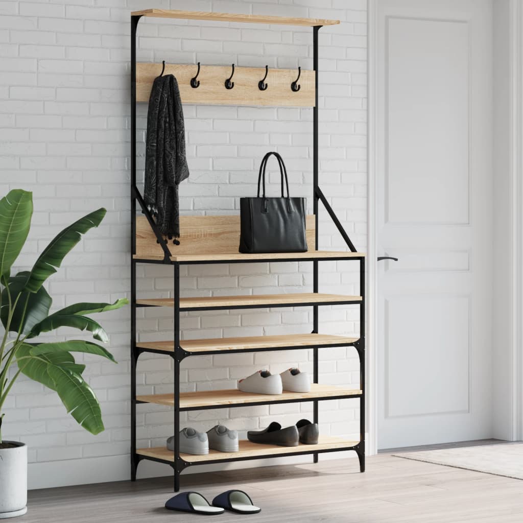 Clothes Rack With Shoe Storage