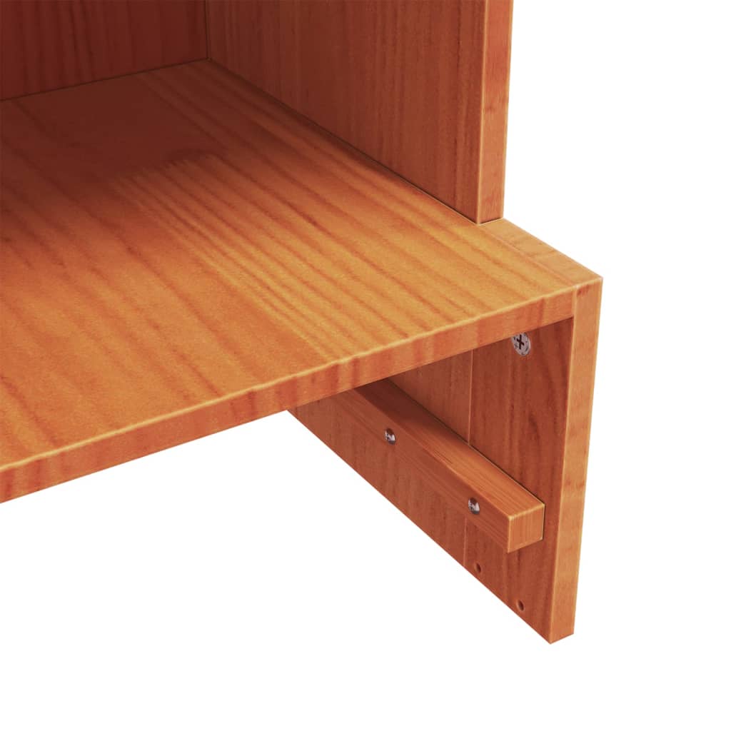 Shoe Cabinet Wax 52X30X104 Cm Solid Wood Pine