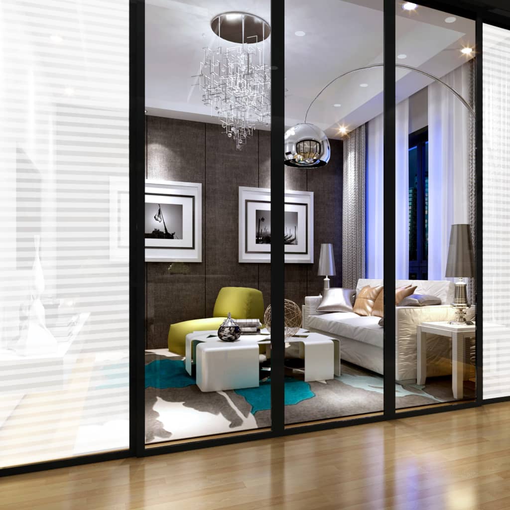 Window Films Frosted Stripes Design Pvc