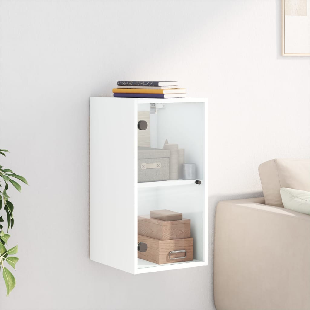 Wall Cabinet With Glass Doors 35X37X68.5 Cm