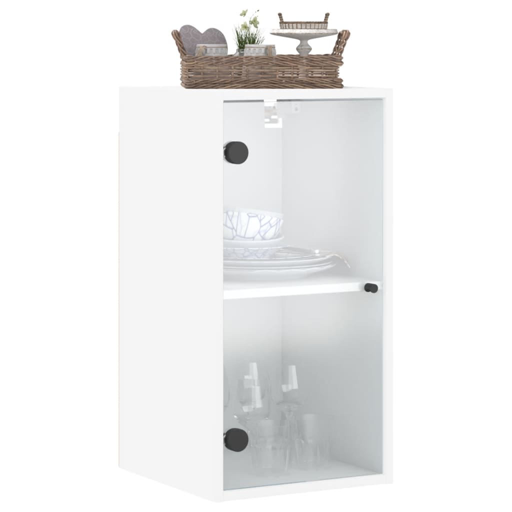 Wall Cabinet With Glass Doors 35X37X68.5 Cm
