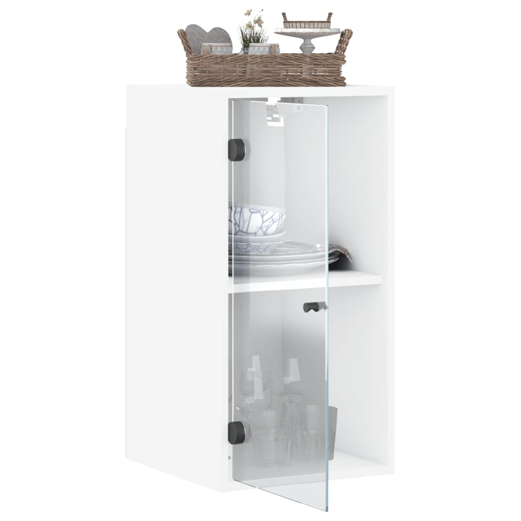 Wall Cabinet With Glass Doors 35X37X68.5 Cm