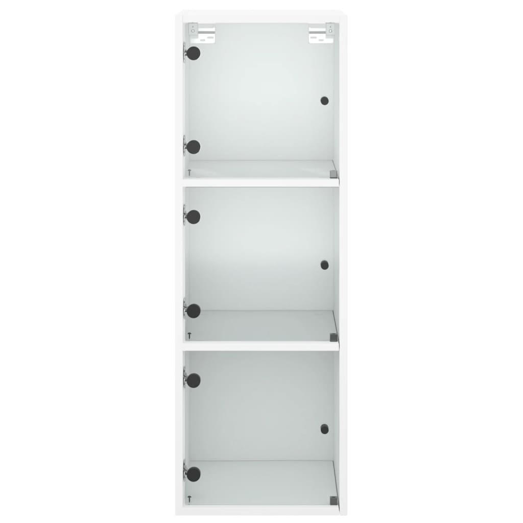 Wall Cabinet With Glass Doors 35X37X100 Cm