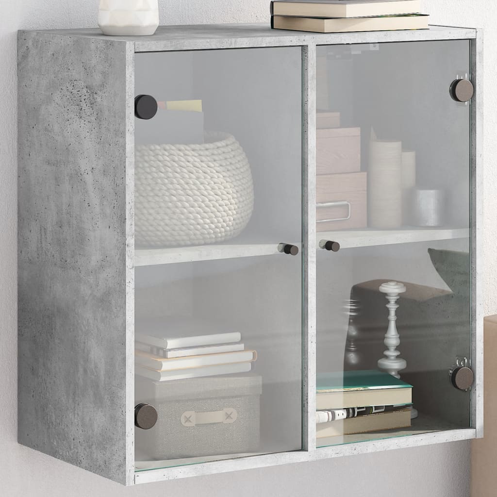 Wall Cabinet With Glass Doors 68X37X68.5 Cm