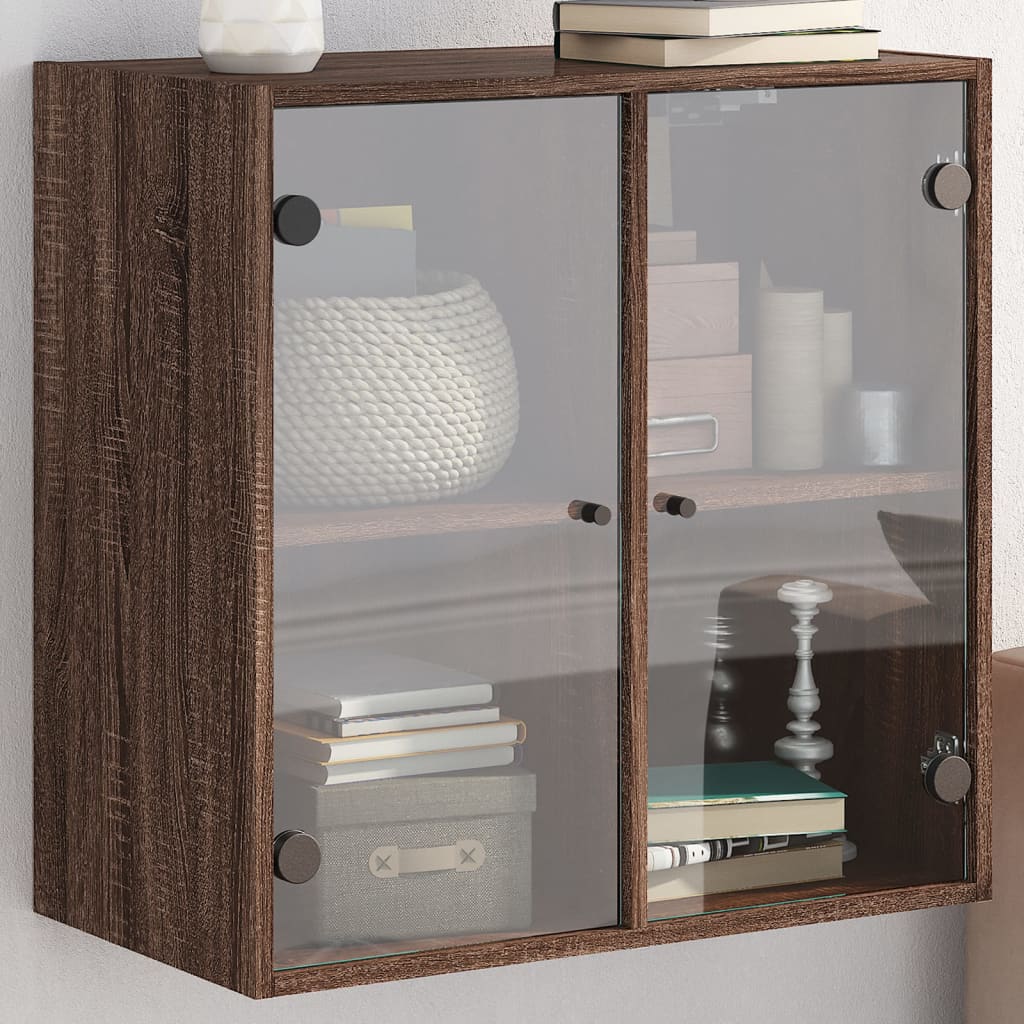 Wall Cabinet With Glass Doors 68X37X68.5 Cm