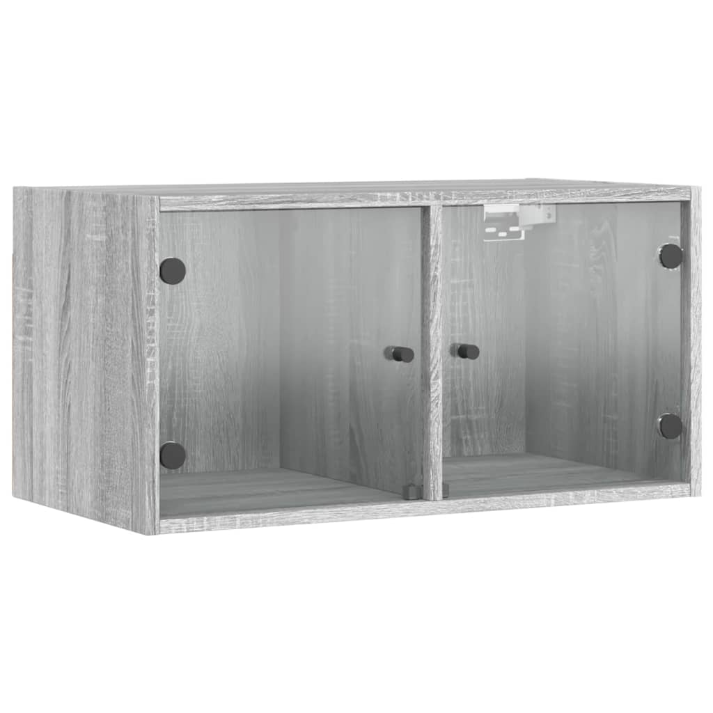 Wall Cabinet With Glass Doors 68.5X37X35 Cm