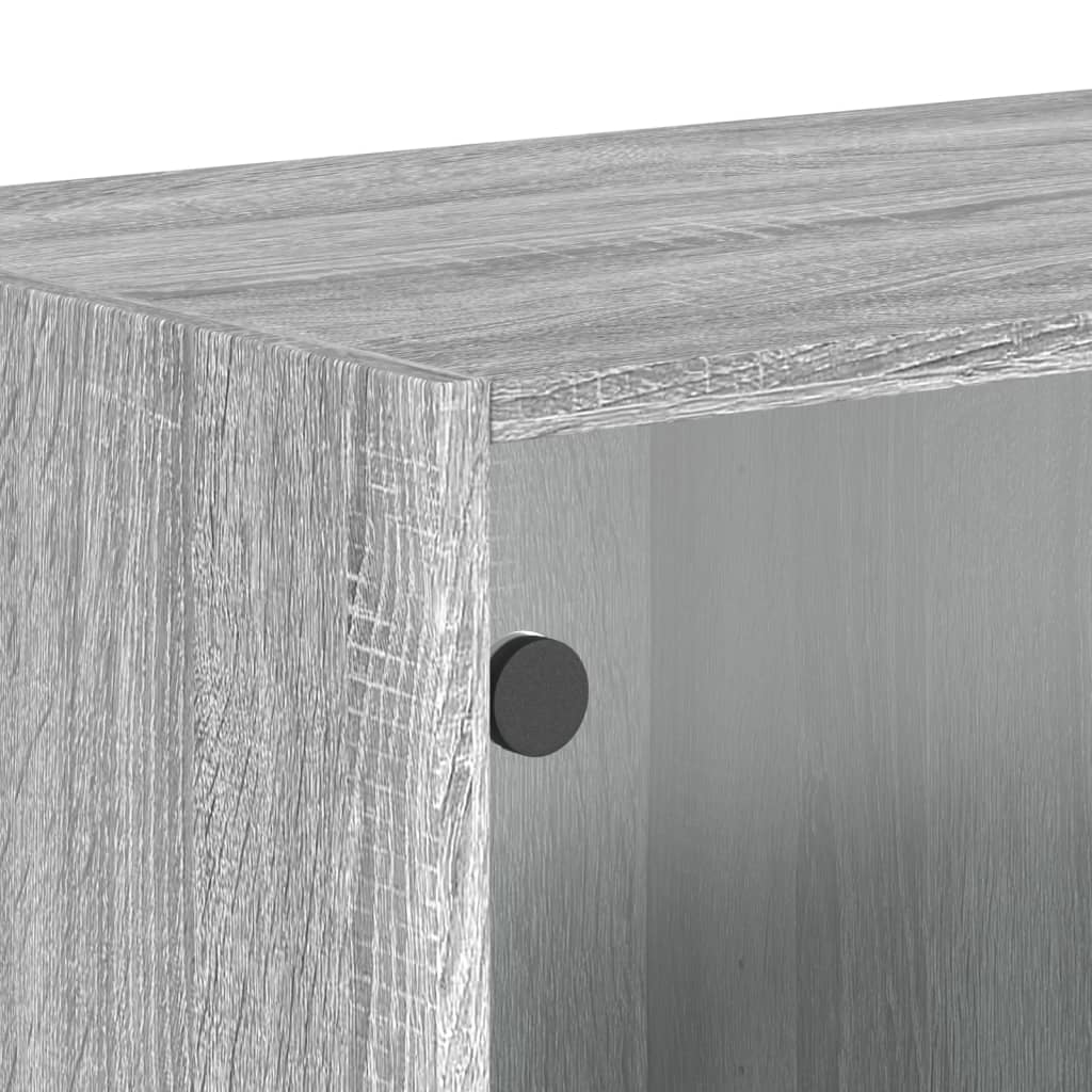 Wall Cabinet With Glass Doors 68.5X37X35 Cm