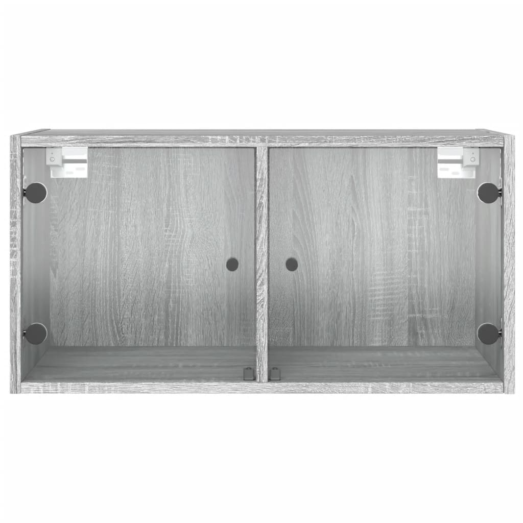 Wall Cabinets With Glass Doors 2 Pcs 68.5X37X35 Cm