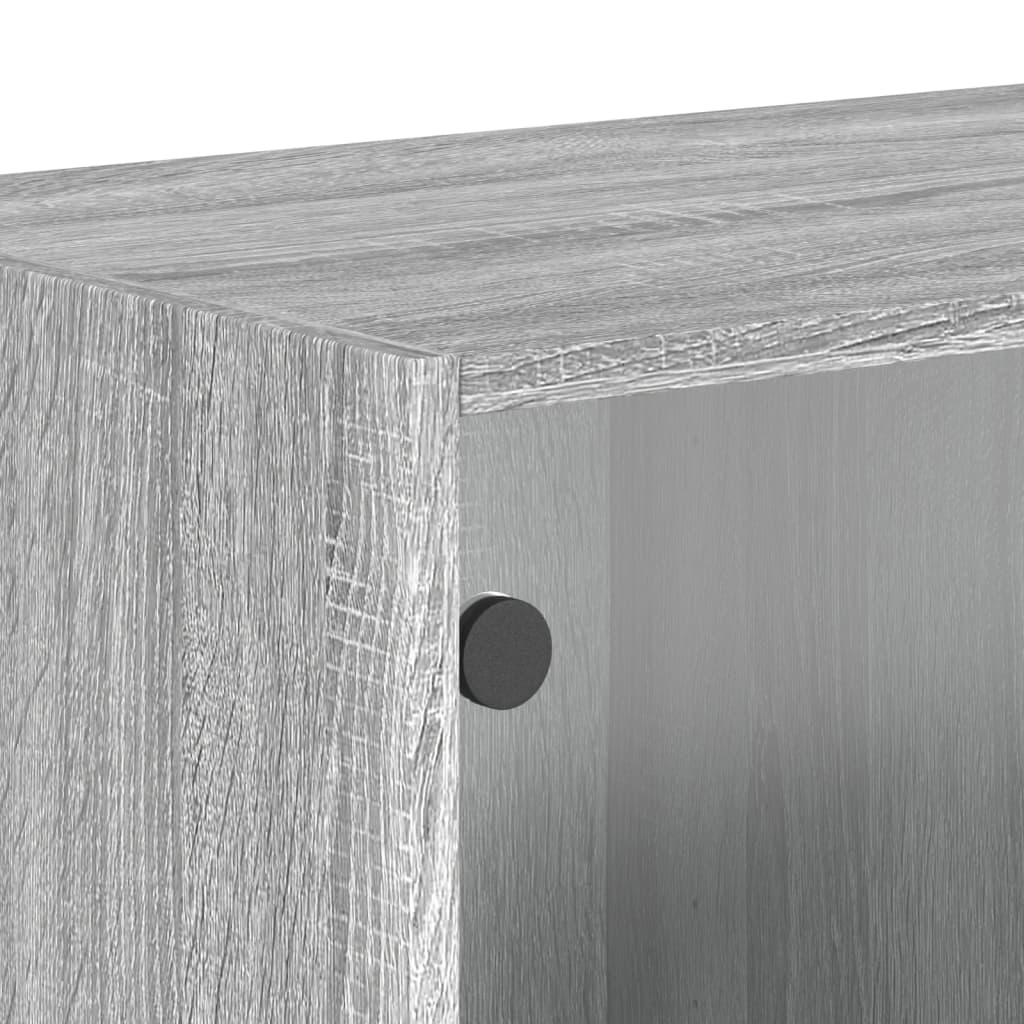 Wall Cabinets With Glass Doors 2 Pcs 68.5X37X35 Cm