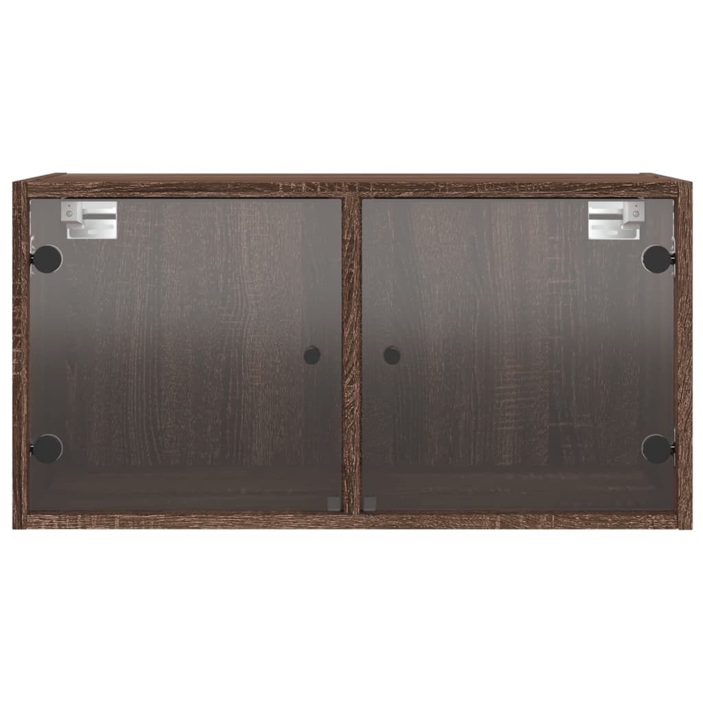 Wall Cabinets With Glass Doors 2 Pcs 68.5X37X35 Cm