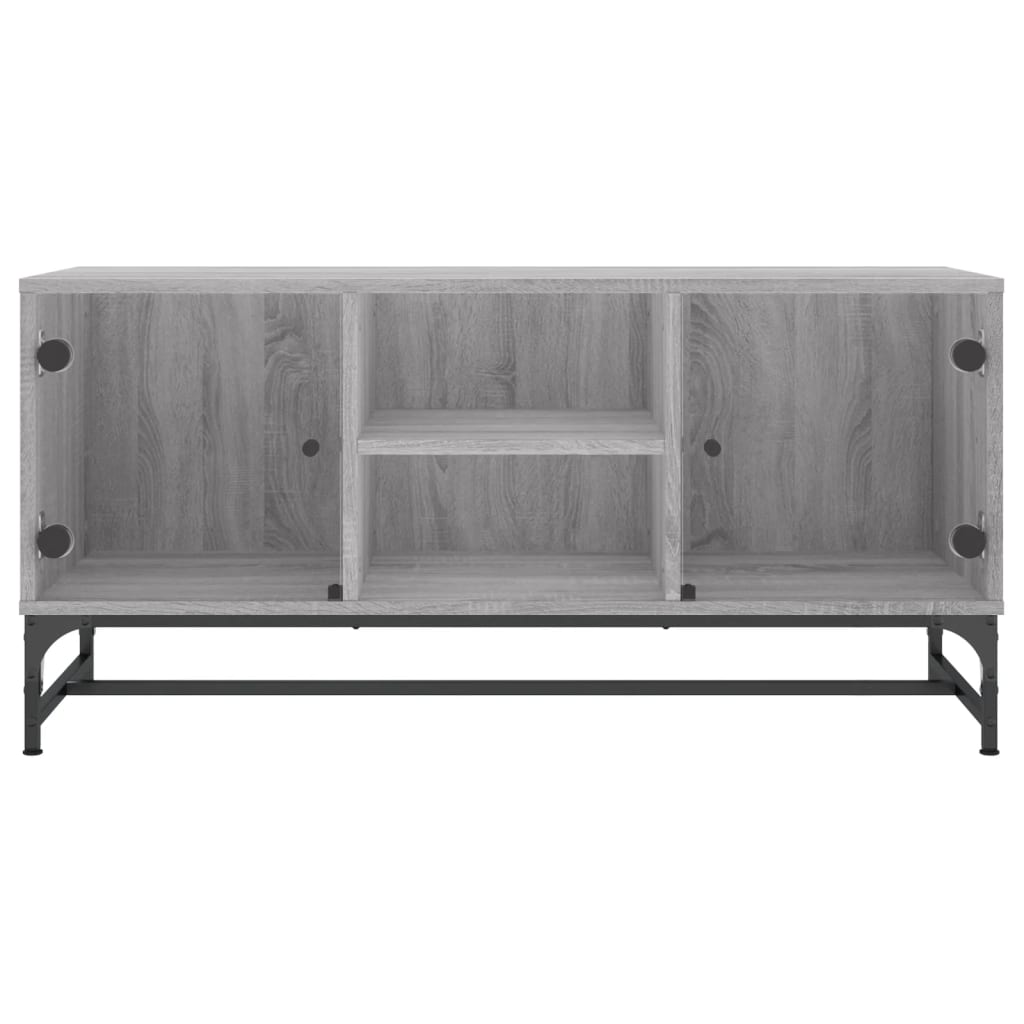 Tv Cabinet With Glass Doors 102X37X50 Cm