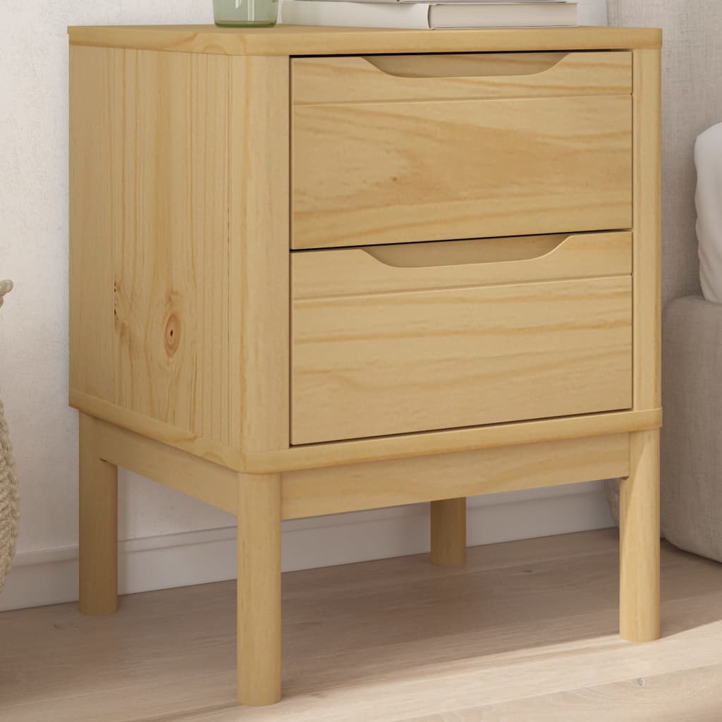 Bedside Cabinet Floro 45X39X57 Cm Solid Wood Pine