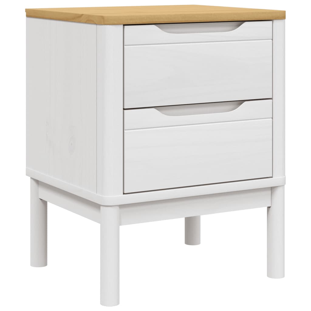 Bedside Cabinet Floro 45X39X57 Cm Solid Wood Pine