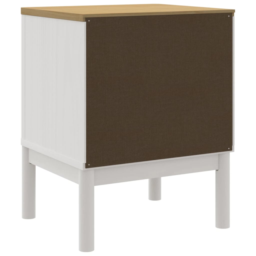 Bedside Cabinet Floro 45X39X57 Cm Solid Wood Pine