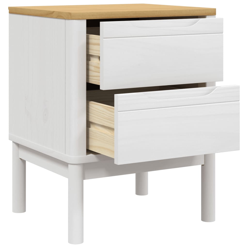 Bedside Cabinet Floro 45X39X57 Cm Solid Wood Pine