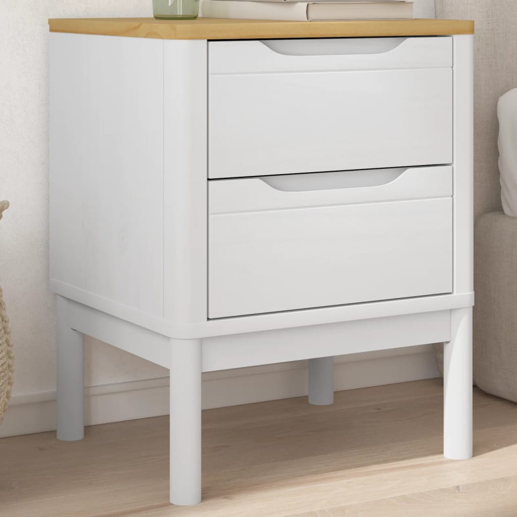 Bedside Cabinet Floro 45X39X57 Cm Solid Wood Pine