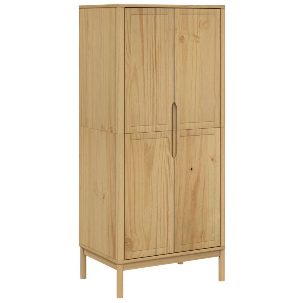 Wardrobe Floro 77X53X171 Cm Solid Wood Pine