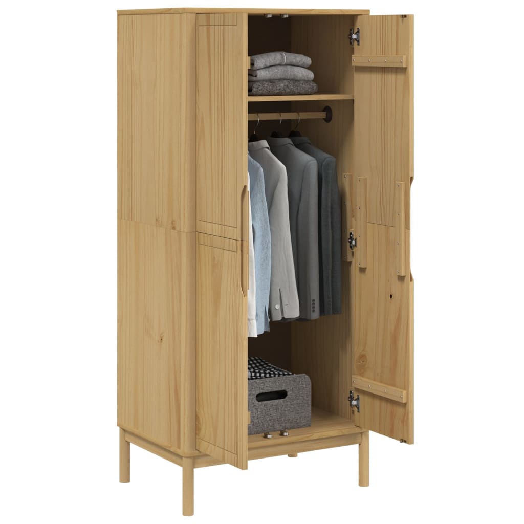 Wardrobe Floro 77X53X171 Cm Solid Wood Pine