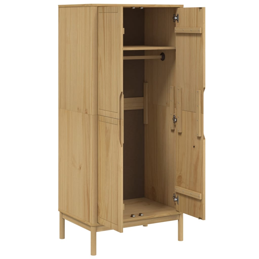 Wardrobe Floro 77X53X171 Cm Solid Wood Pine
