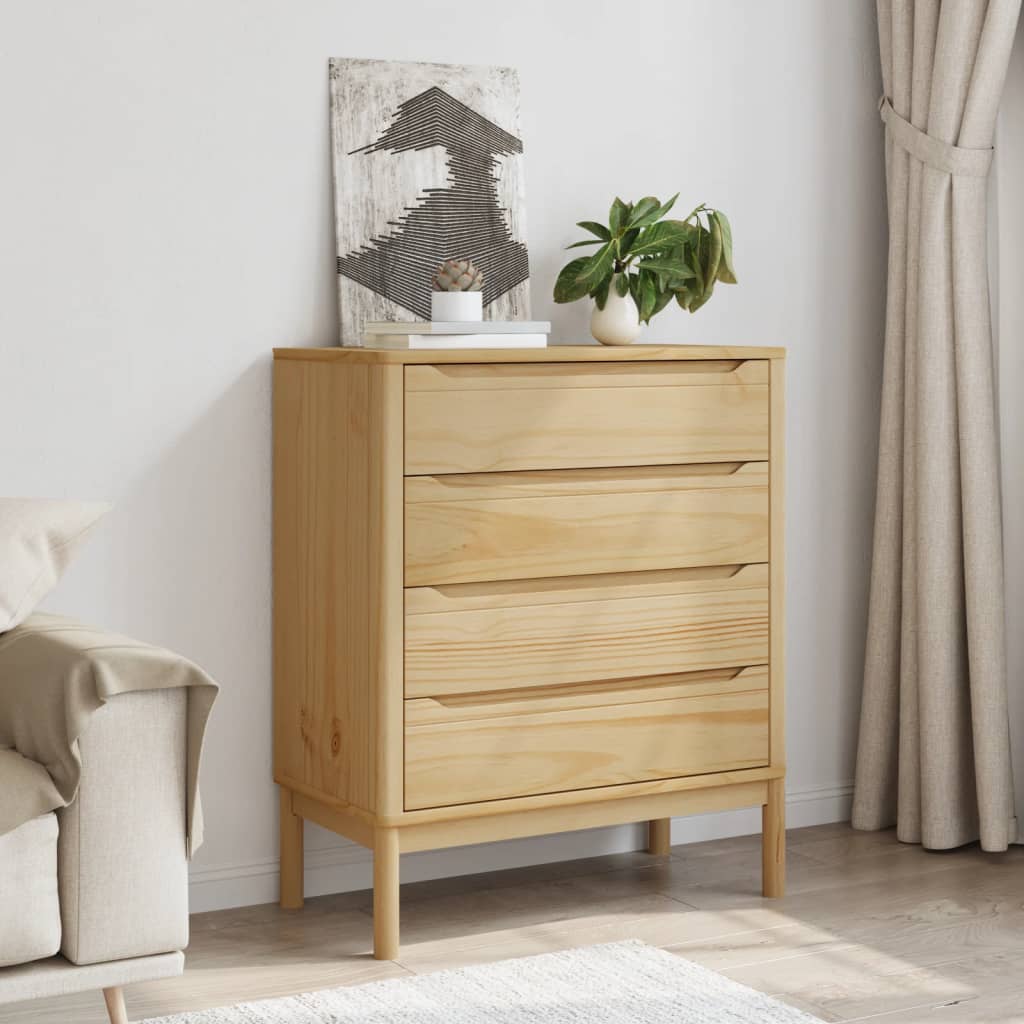 Chest Of Drawers Floro Solid Wood Pine